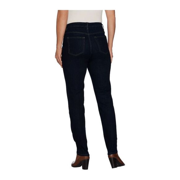 Womans Denim & Co. Reg 5-Pocket Slim Straight Leg Full Length Jeans 28 Plus Indi - Picture 1 of 3